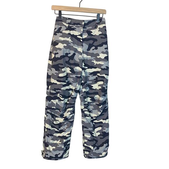 L.L. Bean Grey Camouflage Snow Pants Winter Pants Ski Winter Sports Sz 16 Kids - Picture 1 of 13